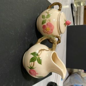 Franciscan Desert Rose Creamer and Sugar bowl